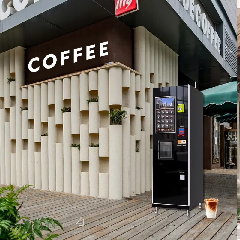 Vending Machine Qr Code - Distributore automatico di caffè completamente automatizzato,